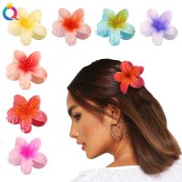 23 New 7 Pcs Flower Hari Claw Clips, Big Hair Claw Clips Non Slip Cute Hair Clips Large Big Hawaiian Claw Clips Strong Hold Jaw Claw Cl