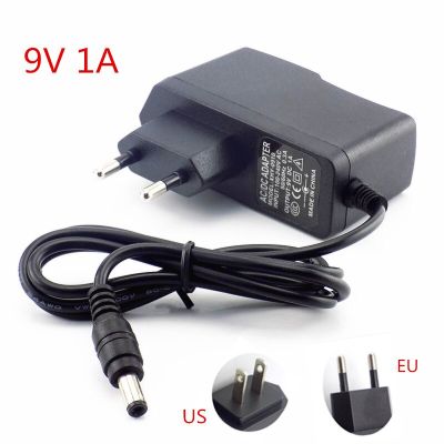 【Limited-time offer】 9V 1A AC DC Adapter Converter 5.5X2.5Mm Switch Power 100V-240V Power Adapter Supply EU Plug Charger สำหรับกล้องวงจรปิด LED Strip