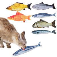 7.87in Creative Fish Shape Pet Cat Toy Fish Shape Bite Resistant Catnip Cat Toys Pet Chew Toy Pet Interaction Training Supplies Toys
