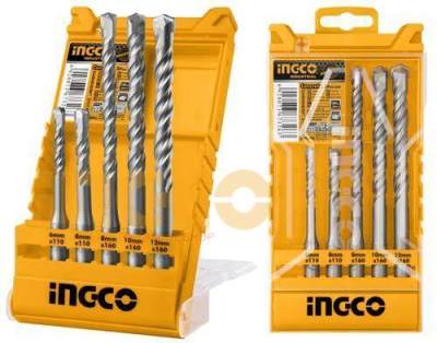 INGCO ชุดดอกสว่านเจาะปูน SDS Plus 5 ตัวชุด รุ่น AKD2052 ( SDS Plus Hammer Drill Bit Set ) - ดอกสว่านเจาะคอนกรีต