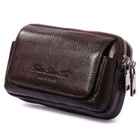 High Quality Men Genuine Leather Waist Pack Bag Coin Cigarette Purse Pocket Pouch Belt Bum Cell/Mobile Phone Case Fanny Bags