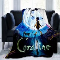 [High-end blanket] ผ้าห่มภาพยนตร์แอนนิเมชั่น Coraline ผ้าปูที่นอนพรมลายสก๊อตผ้าคลุมเตียงผ้าห่มลายสก๊อตผ้าห่มโซฟาผ้าห่มผ้าห่มรักษาความร้อนเด็ก39;S