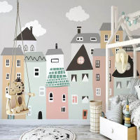 [hot]Custom Mural Wallpaper For Kids Room Hand Painted Small House Children Room Bedroom Decorative Wallpaper Murals Papel De Parede