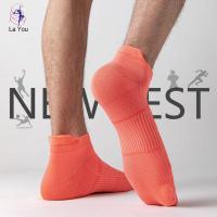 LA YOU ถุงเท้ากีฬาสำหรับผู้ชาย,ถุงเท้ากีฬาถุงเท้าผ้าฝ้ายถุงเท้าข้อต่ำถุงเท้าข้อเท้านุ่มระบายอากาศง่าย