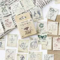 45pcs/box Stationery Stickers Vintage Stamp Sealing Label Travel Stickers Decorations Scrapbooking Diary Albums Bullet Journal Stickers Labels