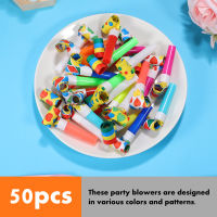 Teniron 50 Pcs Blow Roll Kid Toy Toys Musical Outs Kids Party Noisemakers Plastic Blowouts Kidcraft Playset Props Childrens Squawkers