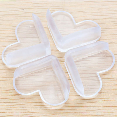 4Pcs Child Silicone Transparent Heart Safe Corner Protector for Baby Safety Edge Guards Protection Cover Angle Pads Furniture