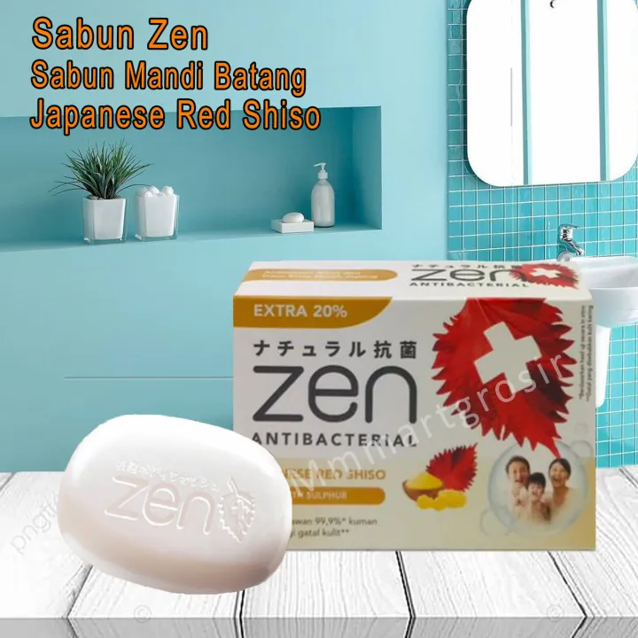 Zen Sabun Mandi Batang Japanese Red Shiso With Sulphur 80 16g