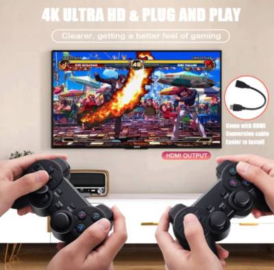 X2เกมคอนโทรลเลอร์ 4K  เครื่องเล่นเกมมือถือไร้สาย สำหรับ PS1 FC GBA PSP***64GB/128GB