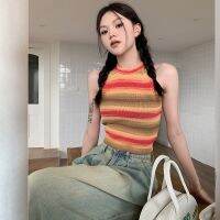 ANRUO แถบสีสุดฮิตแบบสั้นสำหรับผู้หญิง,ใหม่ฤดูร้อน2023แบบ Pure Desire Babes