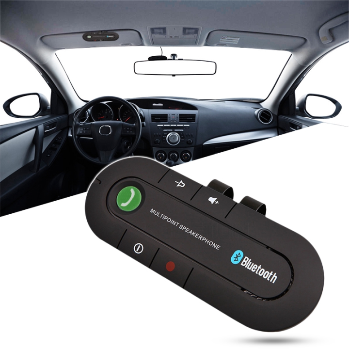 hd-voice-car-wireless-bluetooth-5-0-speaker-hands-free-car-kit-speakerphone-visor-clip-receiver-บลูทูธรถยนต์-บลูทูธไร้สาย-บูลทูธรถยนต์-ตัวปล่อยสัญญาณบลูทูธ