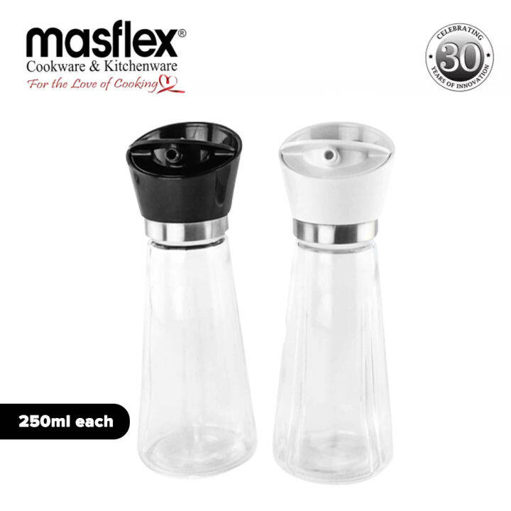 Masflex 250 ml 2 piece Oil & Vinegar Glass Bottle Set Made of Durable