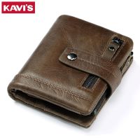 Classic Mens Wallets Genuine Leather Zipper Coin Pocket Short Cowhide Male Clutch Wallet With Card Holder Purse High Quality