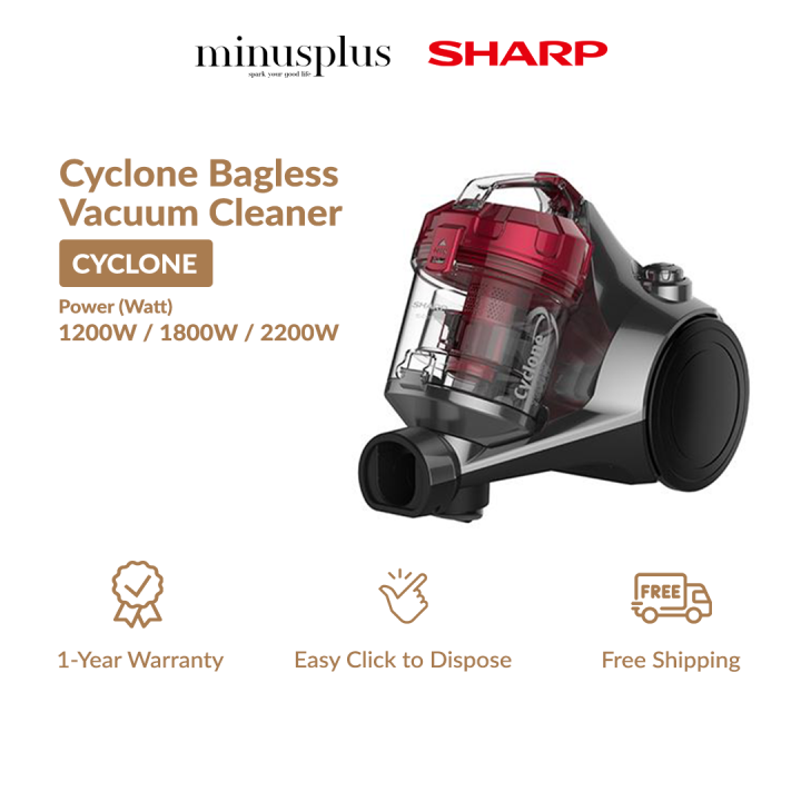 SHARP Bagless Vacuum Cleaner (1200W / 1800W /2200W) HEPA Filter Vortix