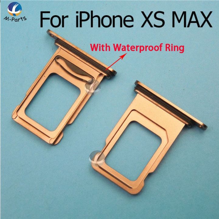 ซิมการ์ดแบบเดี่ยว-คู่สำหรับ-iphone-xs-xs-xs-max-xsm-xr-ที่ใส่ถาดสล็อตขั้วต่อตัวอ่านพร้อมแหวนกันน้ำ