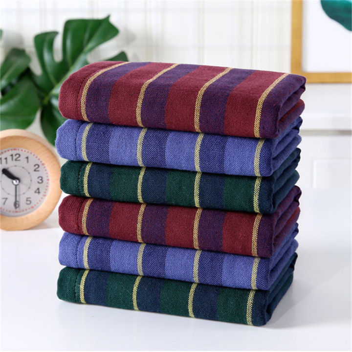 35x35cm-gauze-cotton-color-striped-soft-and-absorbent-double-sided-terry-bathroom-men-face-towel