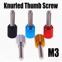 2PCS M3 L 5-100mm Colourful Aluminium Alloy Stainless Knurled Thumb Screw Hand Grip Knob Bolt Screw Adjust Hand Tighten Screw