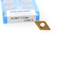 10PCS DESKAR DCMT11T304 DCMT11T308 LF9018 คาร์ไบด์แทรกเครื่องมือกลึงใบมีดโลหะผสมแข็งสําหรับการแปรรูปเหล็ก