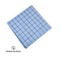 GIORGIO DEL SARTO Handkerchief  Blue ผ้าเช็ดหน้า 100% Cotton