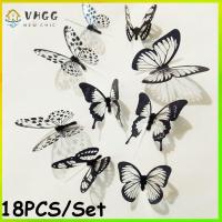 VHGG 18PCS/Set DIY Christmas Ornament Home Decoration Wall Art Mural 3D Butterfly Decals Wall Stickers