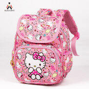ELACCENT Cartoon Cute Kitty Student School Bag Elementary school children
