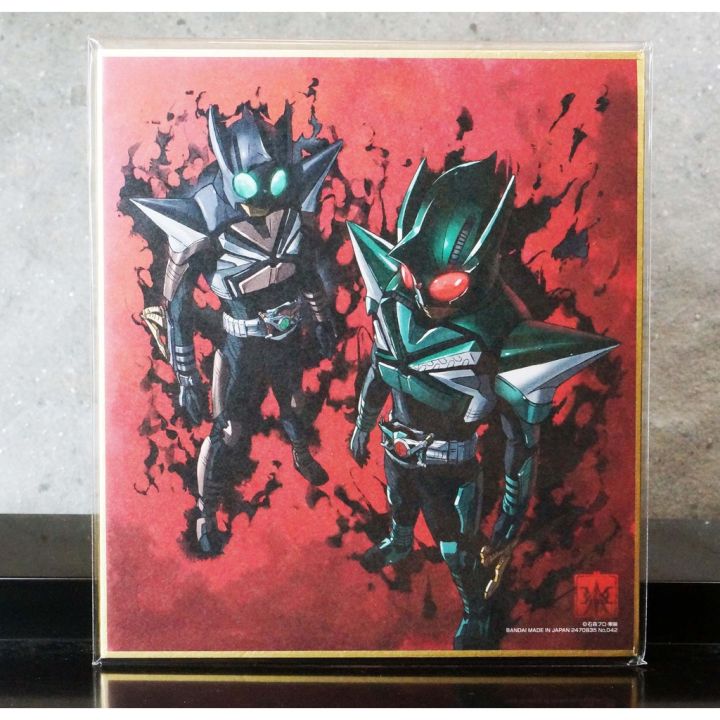 Banpresto Ichiban Kuji Kamen Rider Artwork No.042 แผ่นรูป อาร์ตเวิร์ค งานจับฉลาก Masked Kabuto Kick Puch Hopper