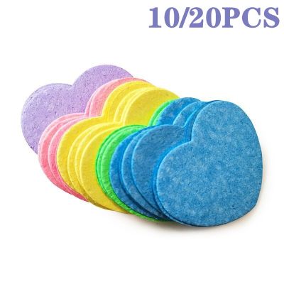 【CW】❁♠❁  10/20PCS Makeup Removal Sponge Shaped Cellulose Wood Pulp Cotton Face Washing Cleansing Puff