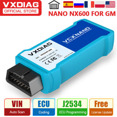 อะไหล่รถยนต์ VXDIAG USB NX600PRO นาโน WiFi สำหรับ GM เครื่องอ่านโค้ดรถยนต์รีเซ็ตฟังก์ชันโปรแกรม J2534เครื่องวิเคราะห์ OBD2สำหรับ Opel/chevrolet 87Tixgportz