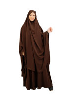 Eid Muslim 2 Piece Prayer Women Sets Hijab Dress Women Long Khimar Skirt Jilbab Abaya Ramadan Niqab Muslim Ennsembles.