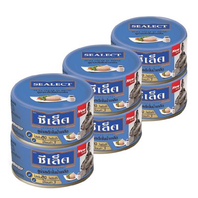 สินค้ามาใหม่! ซีเล็ค ทูน่าสเต็กในน้ำเกลือ 80 กรัม x 6 กระป๋อง Sealect Tuna Steak in Brine 80g x 6 Cans ล็อตใหม่มาล่าสุด สินค้าสด มีเก็บเงินปลายทาง