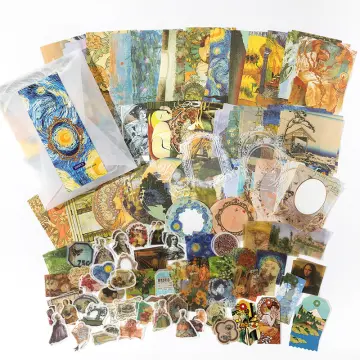 Vintage Scrapbook Supplies Pack (200 Pcs) for Art Journaling Junk Journal  Planners DIY Paper Stickers (A) 