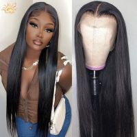 Transparent Lace Frontal Wig Straight 13x4 13x6 Lace Front Human Hair Wigs PrePlucked Bone Straight Human Hair Wigs For Women