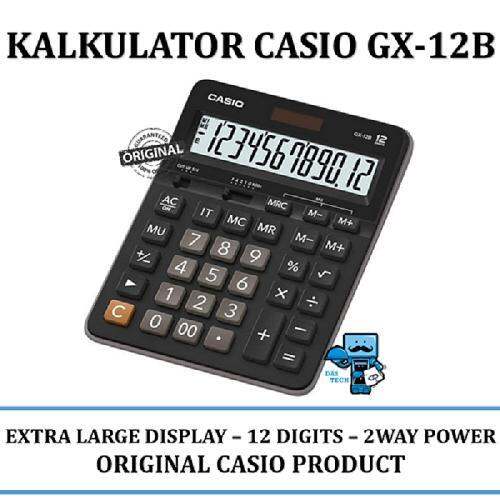 Kalkulator Calculator Meja Dagang Casio GX-12B GX 12B 12 Digit Garansi ...