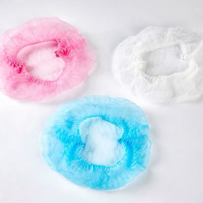100pcs Disposable Hair Head Covers Net Bouffant Anti Dust Caps Breathable Shower Bathing Hats Surgical cap Kitchen Industrial