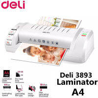 YSLLaminator Deli-3893 เครื่องเคลือบบัตร เครื่องเคลือบเอกสาร เครื่องเคลือบบัตร ขนาด A4 พร้อมเส้นแบ่งกระดาษ เคลือบเอกสาร รูปถ่าย ปรับได้ 2 ระดับ ไม่มีฟองอากาศ เหมาะสำหรับโรงเรียน ร้านถ่ายเอกสาร เคลือบที่บ้านได้ง่ายๆ