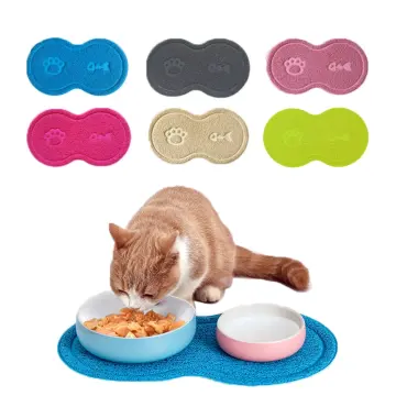 Pet Placemat Silicone Dog Cat Food Mat Bowl Pad Cloud Shaped Pet Feeding Mat  Grey Large