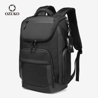 ☍☊﹍ Ozuko กระเป๋าเป้สะพายหลัง ใส่แล็ปท็อป กันน้ํา ความจุขนาดใหญ่ สําหรับผู้ชาย