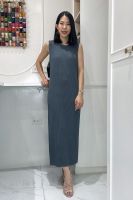 2MUAY รุ่น GJO5152 เดรสผู้หญิง เดรสพลีทคุณภาพ THICK SLEEVELESS PLEAT DRESS 6 สี FREE SIZE