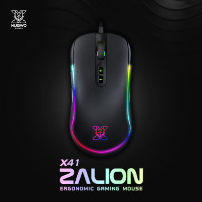 Nubwo X40 XERATH Ergonomic Gaming Mouse เมาส์ มาโคร์ Black/สีดำ