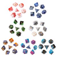 7 PcsSet Acrylic Polyhedral Dice For Board Game D4-D20 Kids Adult Party Toy Dice 7 Styles