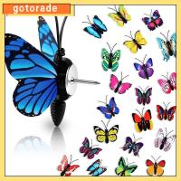 GOTORADE 30pcs น่ารักน่ารักๆ หมุดกดหมุด การตกแต่งสำนักงาน ผีเสื้อรูปผีเสื้อ ตะปูหัวแม่มือ อุปกรณ์เสริมเสริม สีสันสดใส หมุดกระดานไม้ก๊อก ออฟฟิศสำหรับทำงาน