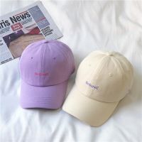 【Ready】? s lavender t female summer an versn male letter embrdery street baseb cap coege sle ssc cap