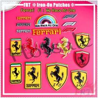 【hot sale】 ☊♀ B15 ☸ F1:We Race As One - Ferrari Iron-on Patch ☸ 1Pc Diy Embroidery Applique Iron on Sew on Badges Patches