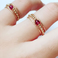 Handmade Natural Garnet Rings Knuckle Jewellery Gold Fiilled Femme Anillos Anel Boho Jewelry Joyas Aneis Rings for Women