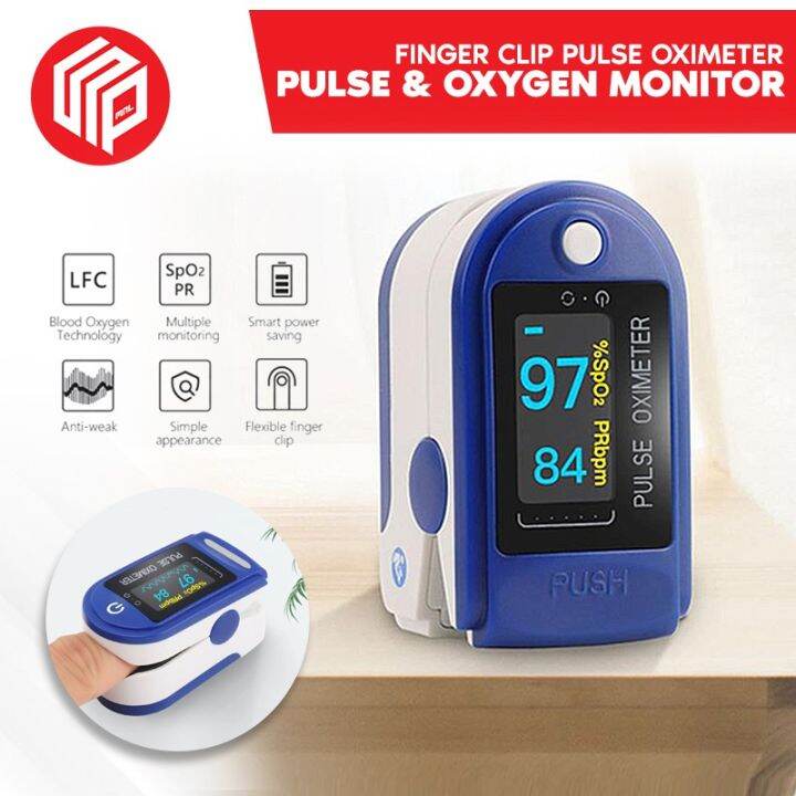 Finger Clip Pulse Oximeter Blood Oxygen Monitor Finger Pulse Heart Rate ...