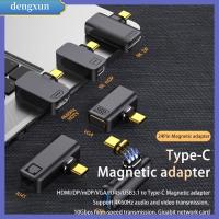 DENGXUN USB-C แล็ปท็อปเป็น HDMI เข้ากันได้4K/8K 60Hz Ic Mini DP Type C อะแดปเตอร์ RJ45กิกะบิต