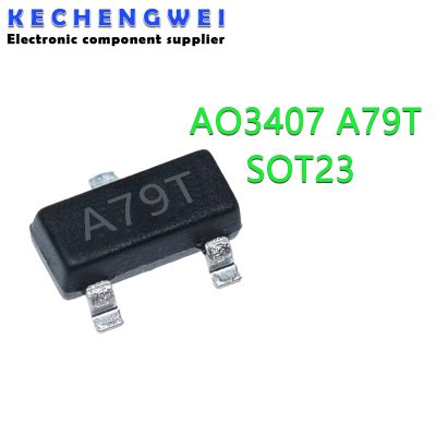 50pcs AO3407 3407 SOT23-3 MOSFET A79T MOSFT P-Ch -30V -3.6A 64mOhm MOS field effect transistor new and original