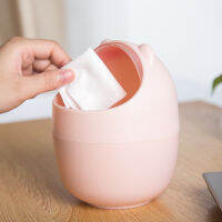 Mini cute desktop flip garbage storage bucket cartoon pig office home accessories desk trash can bucket trash can