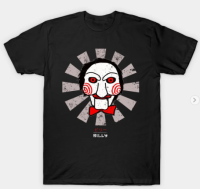 Classic Billy The Puppet Retro Japanese Saw T-Shirt Mens 100% Cotton Round Neck Short Sleeve T-Shirt