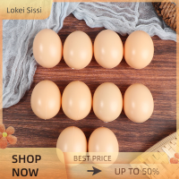 Lokei 10pcs จำลองพลาสติกปลอมไข่อีสเตอร์เด็ก DIY ภาพวาดของเล่นตกแต่ง